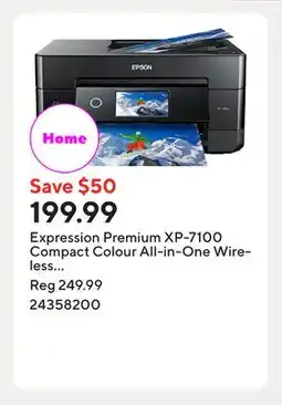 Staples Expression Premium XP-7100 Compact Colour All-in-One Wireless Inkjet Printer offer