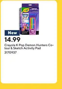 Staples Crayola K Pop Demon Hunters Colour & Sketch Activity Pad offer