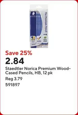 Staples Staedtler Norica Premium Wood-Cased Pencils, HB offer