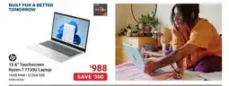 Visions Electronics hp 15.6 Touchscreen Ryzen 7 7730U Laptop offer