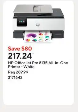 Staples HP OfficeJet Pro 8135 All-in-One Printer - White offer