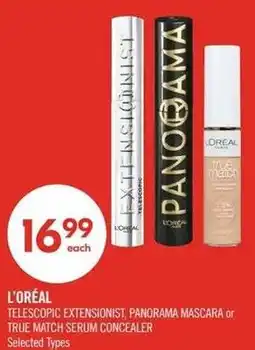 Shoppers Drug Mart L'Oréal telescopic extensionist, panorama mascara or true match serum concealer offer