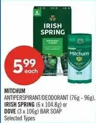 Shoppers Drug Mart Mitchum antiperspirant/deodorant offer