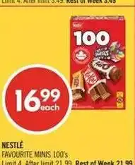 Shoppers Drug Mart Nestle favourite mins 100s offer