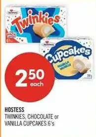 Shoppers Drug Mart Hostess Twinkies Chocolate or Vanilla Cupcakes 6's offer