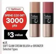 Shoppers Drug Mart e.l.f. soft glam cream blush or bronzer offer