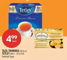 Shoppers Drug Mart Tazo Twinings or Tetley tea offer