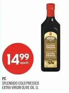Shoppers Drug Mart PC Splendid Cold Pressed Extra Virgin Olive Oil offer