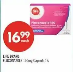 Shoppers Drug Mart Life brand fluconazole 150mg capsule 1's offer