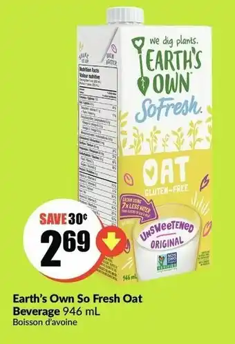 FreshCo Earth's Own SO Fresh Oat Beverage offer