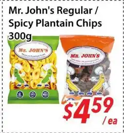 Bestco Food Mart Mr. John's Regular / Spicy Plantain Chips offer