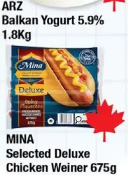 Arz Fine Foods Mina selected deluxe chicken wiener offer