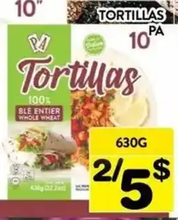 Supermarché PA PA tortillas offer