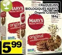 Supermarché PA Mary's organic crackers original offer