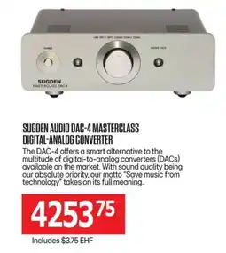 Centre Hi-Fi Sugden audio dac-4 masterclass digital-analog converter offer