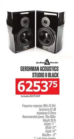 Centre Hi-Fi Gershman Acoustics Studio II Black offer