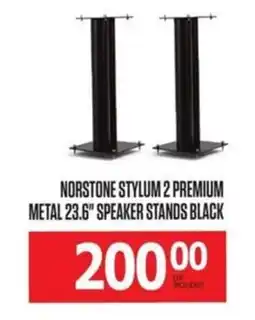 Centre Hi-Fi Norstone stylum 2 premium metal 23.6" speaker stands black offer