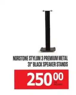Centre Hi-Fi Norstone Stylum 3 Premium Metal 31" Black Speaker Stands offer