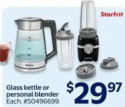 Walmart Starfrit glass kettle or personal blender offer