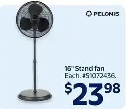 Walmart Pelonis 16" stand fan offer