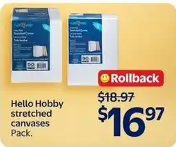 Walmart Hello Hobby stretched canvases Pack offer