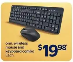 Walmart onn wireless mouse and keyboard combo offer