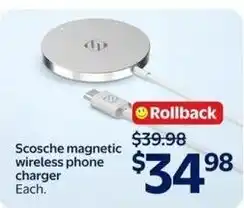 Walmart Scosche magnetic wireless phone charger offer