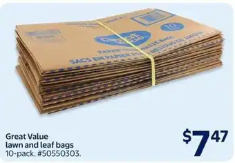 Walmart Great Value lawn and leaf bags offer
