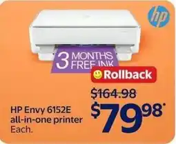 Walmart hp envy 6152e all-in-one printer offer