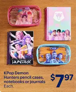 Walmart KPop Demon Hunters pencil cases, notebooks or journals offer