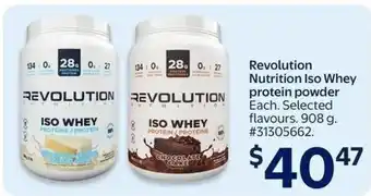 Walmart Revolution Nutrition Iso Whey protein powder offer