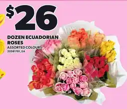 Loblaws Dozen Ecuadorian Roses offer