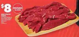 Loblaws Beef stir fry strips offer