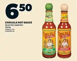 Zehrs Markets Cholula hot sauce offer