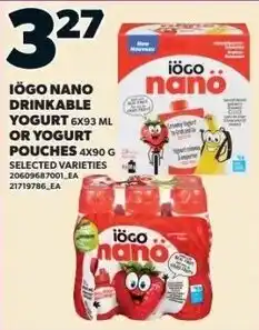 Zehrs Markets iogo nano drinkable yogurt offer