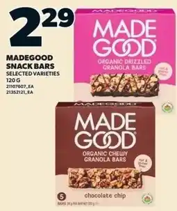 Zehrs Markets Madegood snack bars selected varieties offer