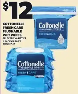 Loblaws Cottonelle fresh care flushable wet wipes offer