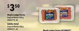 Loblaws Maple Lodge Farms Original Wiener offer