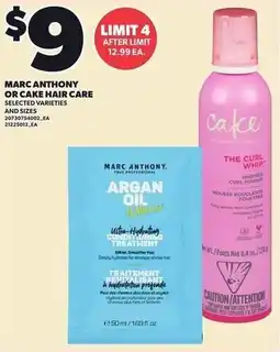 Loblaws Marc Anthony or Cake hair care offer