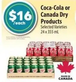 Co-op Coca-Cola or Canada Dry Products offer
