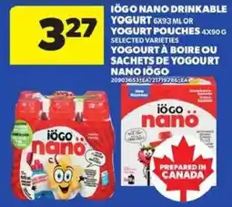 Atlantic Superstore iogo nano drinkable yogurt offer