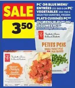 Atlantic Superstore Pc or blue menu entrées vegetables offer