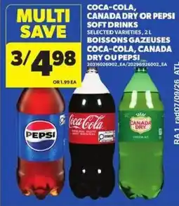 Atlantic Superstore Coca-Cola, Canada Dry or Pepsi soft drinks offer