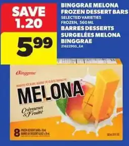 Atlantic Superstore Binggrae Melona frozen dessert bars offer