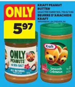 Atlantic Superstore Kraft peanut butter selected varieties offer
