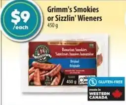 Co-op Grimm's Smokies or Sizzlin' Wieners offer
