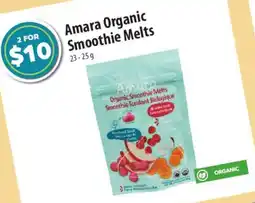 Co-op Amara Organic Smoothie Melts offer