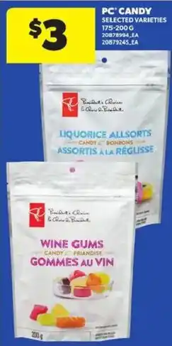 Atlantic Superstore PC candy selected varieties offer