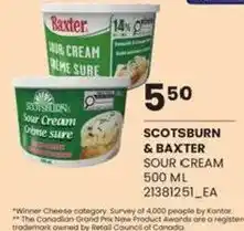 Atlantic Superstore Scotsburn & Baxter sour cream offer