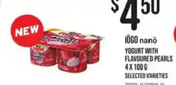 Atlantic Superstore iogo nano yogurt with flavoured pearls offer
